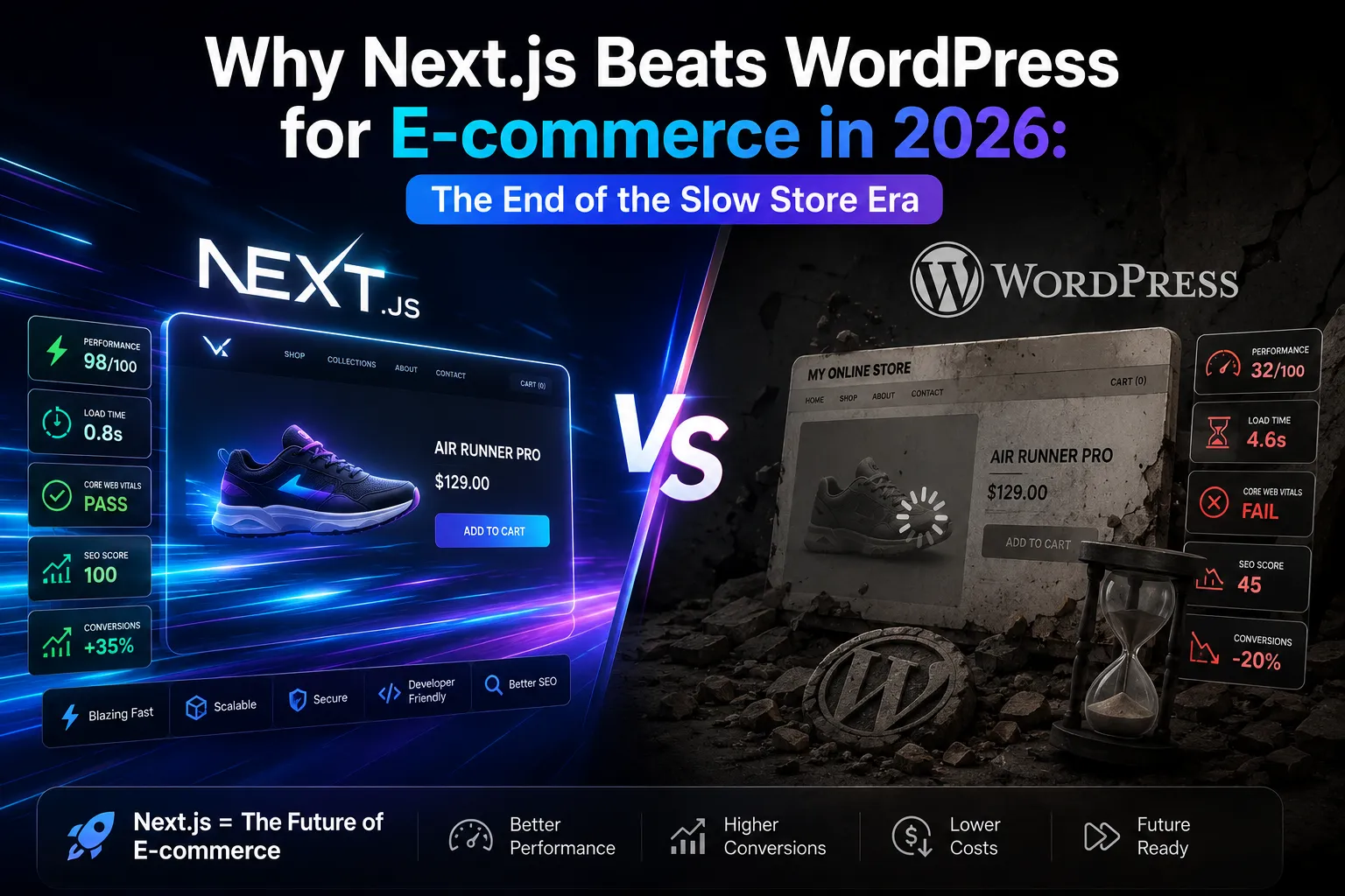Why Next.js is Better Than WordPress for E-commerce in 2026: The End of Slow Websites